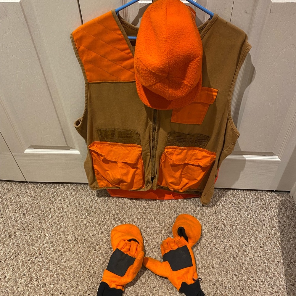 Men’s Blaze Orange Bundle (Upland vest, hat and gloves)